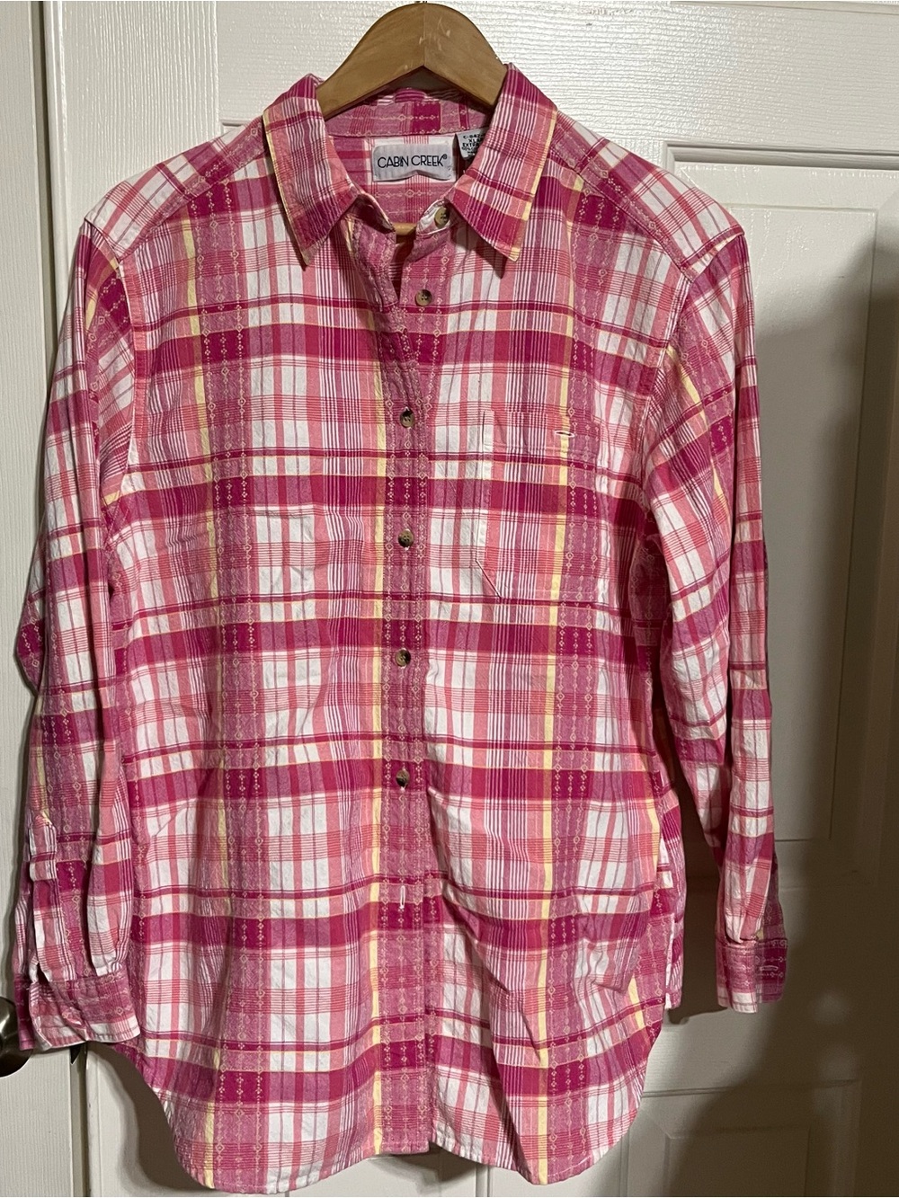 Cabin Creek Pink Plaid Button-Down Shirt
19-20